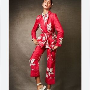 ZARA PRINTED CROPPED TROUSERS PANT NWT SZ M